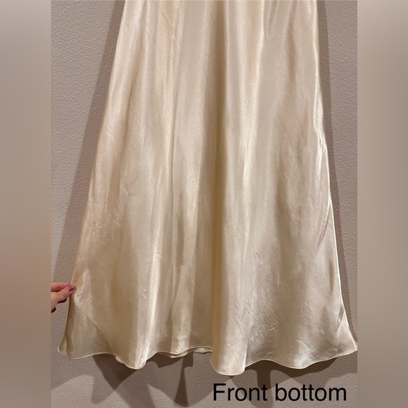 Vintage 90s Jones New York Butter Yellow Maxi Bridal Slip Dress - Size Large - Picture 5 of 10